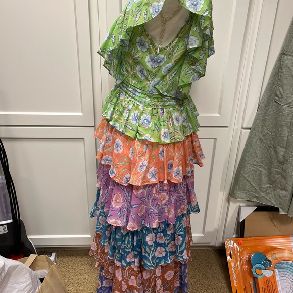 Oliphant YOKE RUFFLE MAXI- AMALFI LIME - Picture 3 of 8